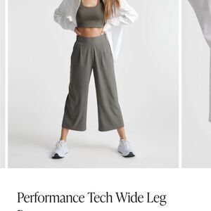 Quince Wide Leg Pants High-Waisted Cropped